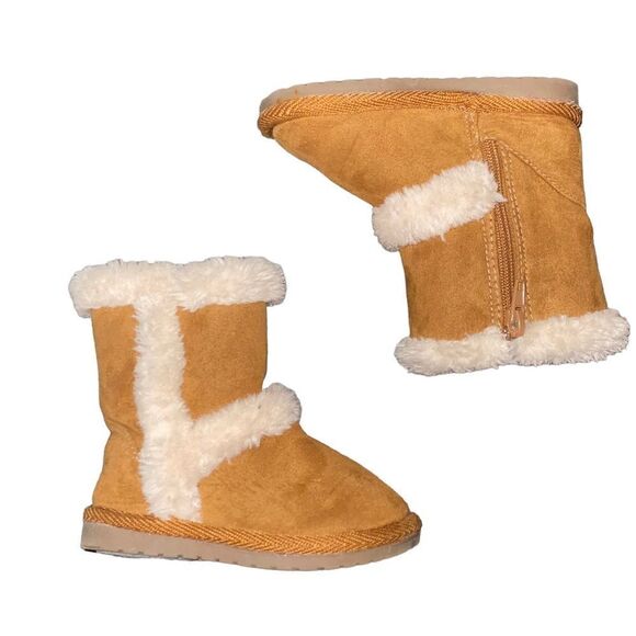 Teeny Toes Myra Cognac Boots - Picture 1 of 4